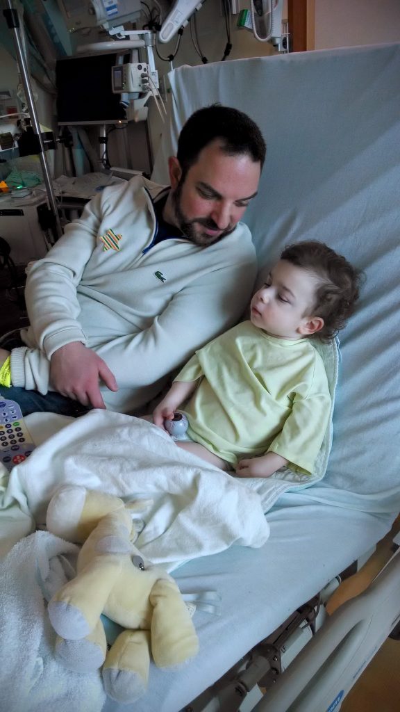 Cuddling together in bed the morning after surgery #4.