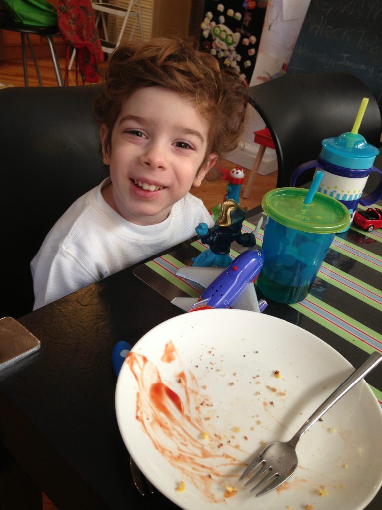 Aleck is finally a regular member of the clean plate club and we couldn't be more thrilled!